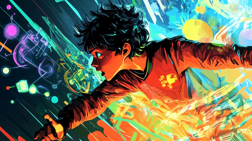 comic-style illustration of a hero