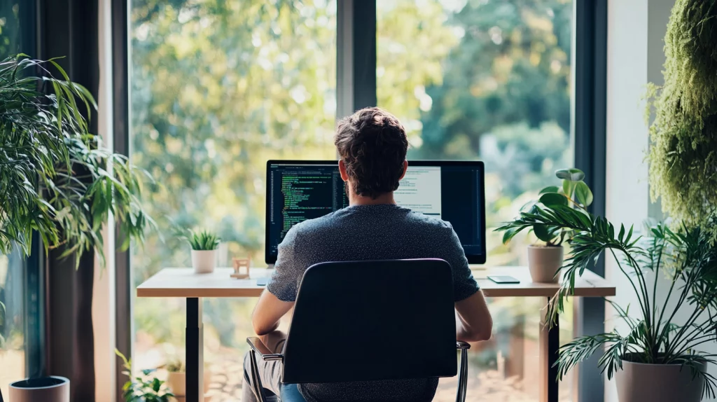 relaxed web developer 