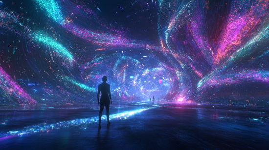  user seamlessly navigating through layers of web content